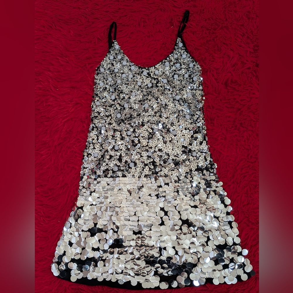 Sequin Embellished Mini Dress